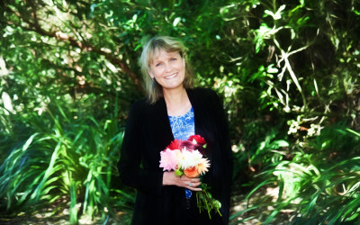 Emma Neale and dahlias