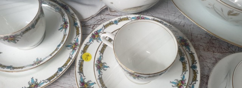 Op shop crockery